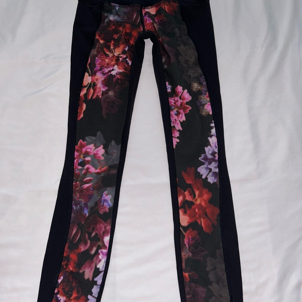 lululemon athletica Black Floral Leggings